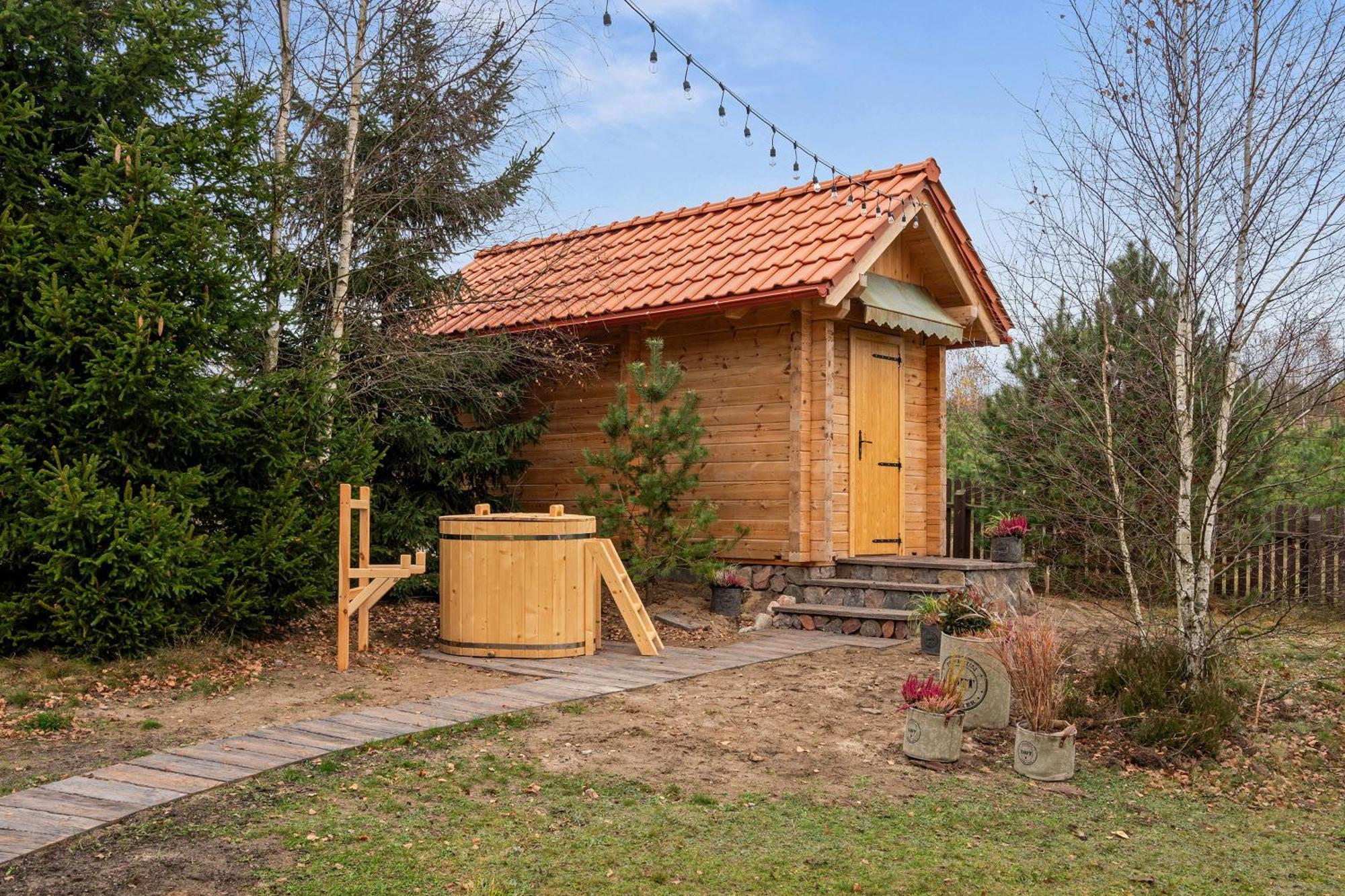 Lesny Dworek Sominy - Dom Z Sauna I Kominkiem Bagian luar foto